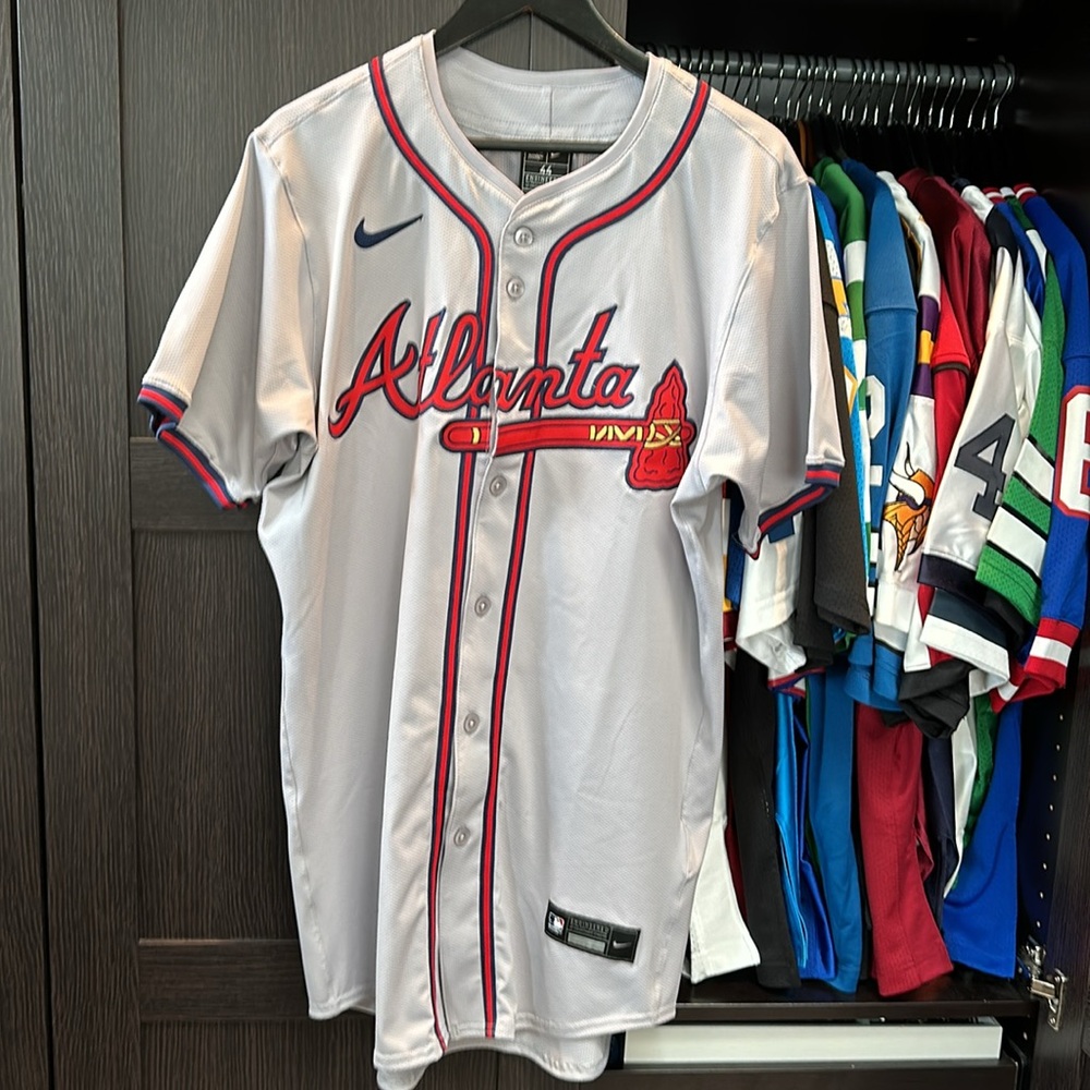 Atlanta Braves Nike Road Elite Jersey - Gray